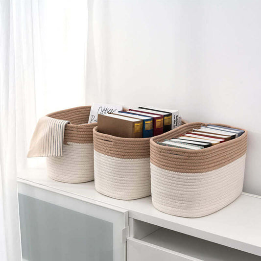 Versatile Cotton Rope Storage Basket – Perfect for Snacks, Sundries - Homelune LTD home essentials and decor!