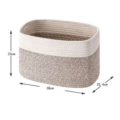 Versatile Cotton Rope Storage Basket – Perfect for Snacks, Sundries - Homelune LTD home essentials and decor!