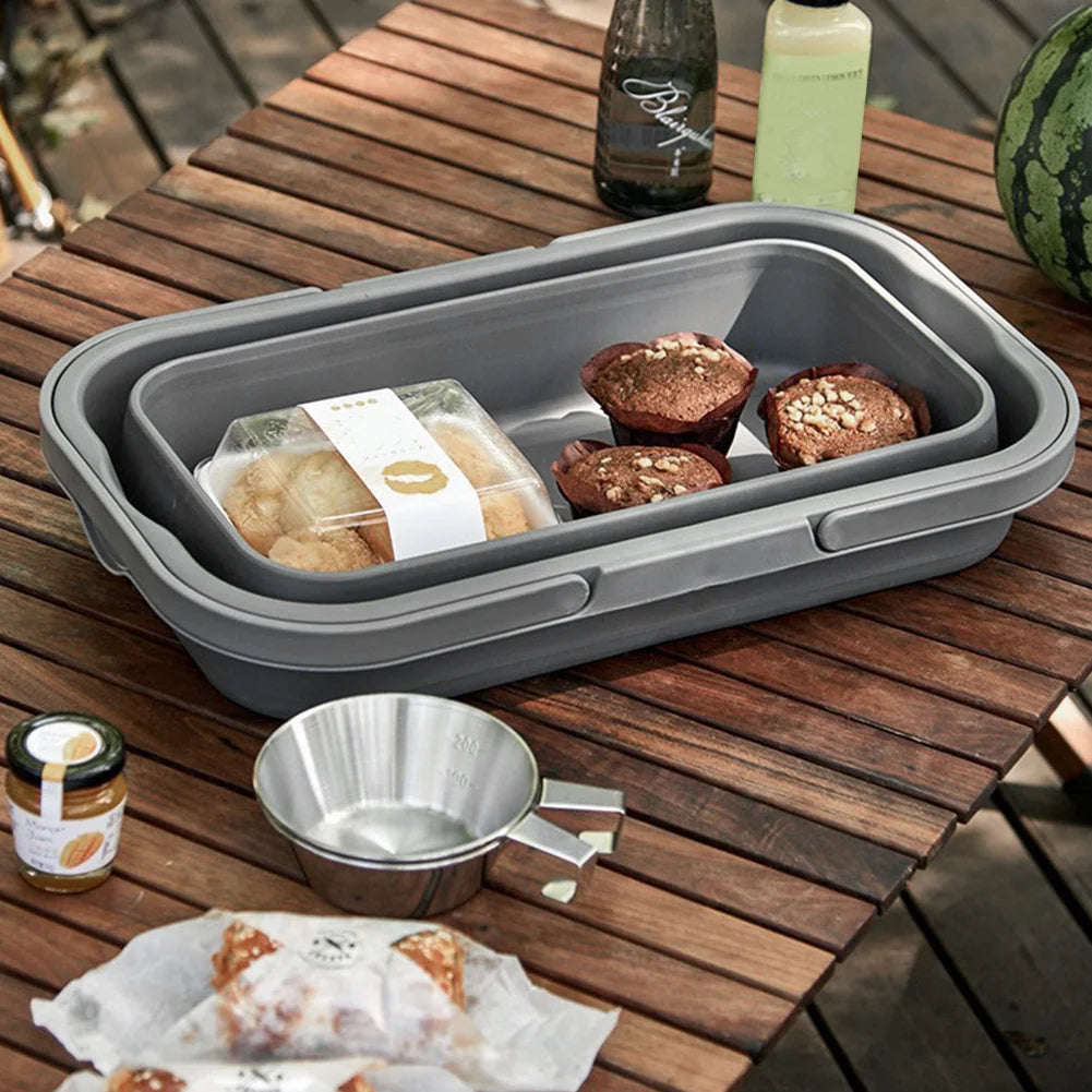 Collapsible Picnic Basket with Handles and Cup Holders Homelune LTD