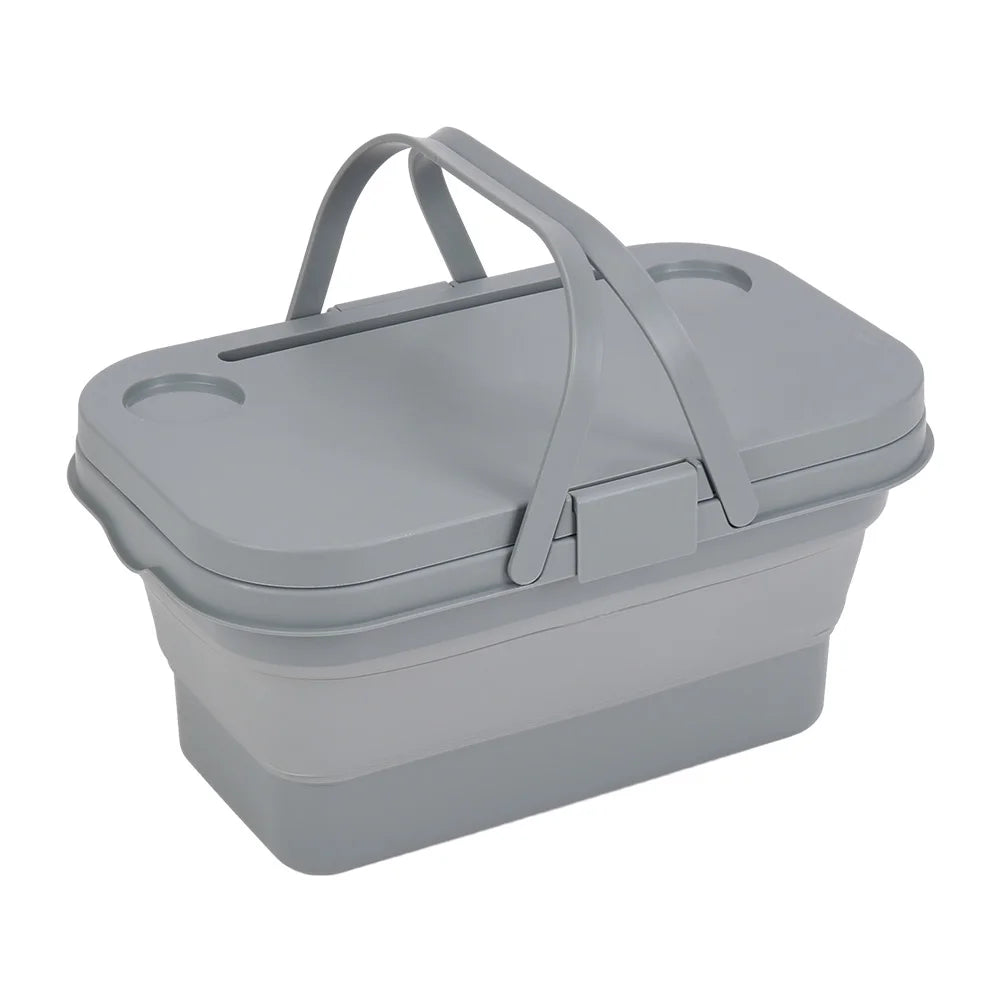Collapsible Picnic Basket with Handles and Cup Holders Homelune LTD