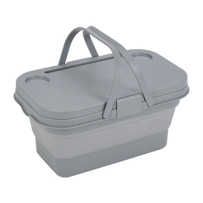 Collapsible Picnic Basket with Handles and Cup Holders Homelune LTD