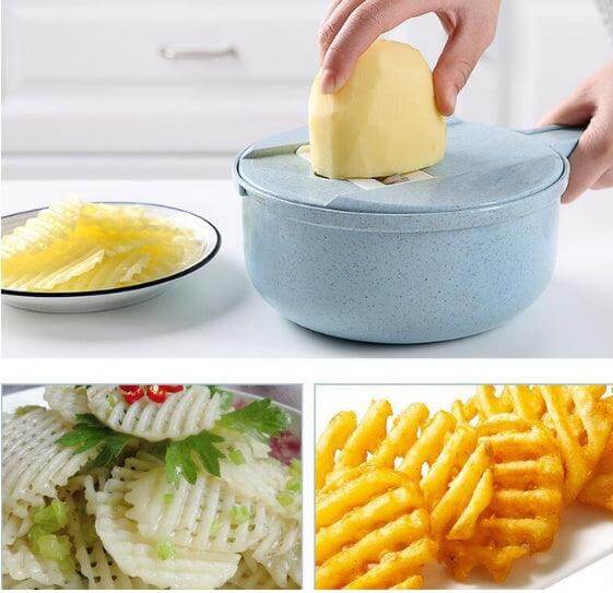 Versatile Vegetable Cutter & Grater with Strainer for Easy Prep - Homelune LTD home essentials and decor!