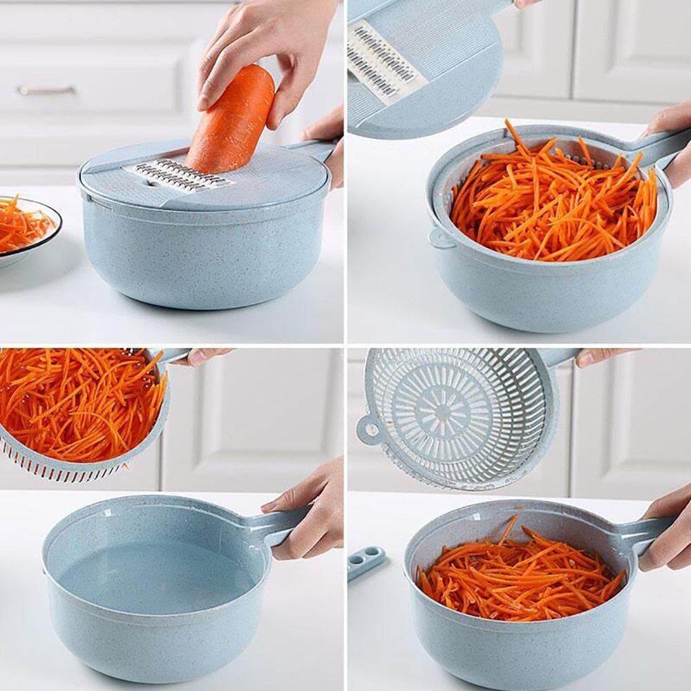 Versatile Vegetable Cutter & Grater with Strainer for Easy Prep - Homelune LTD home essentials and decor!