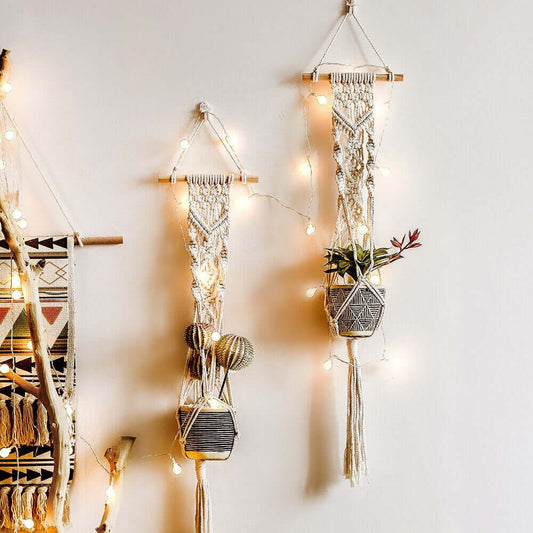Wall hanging braided rope hanging basket - Homelune LTD home essentials and decor!
