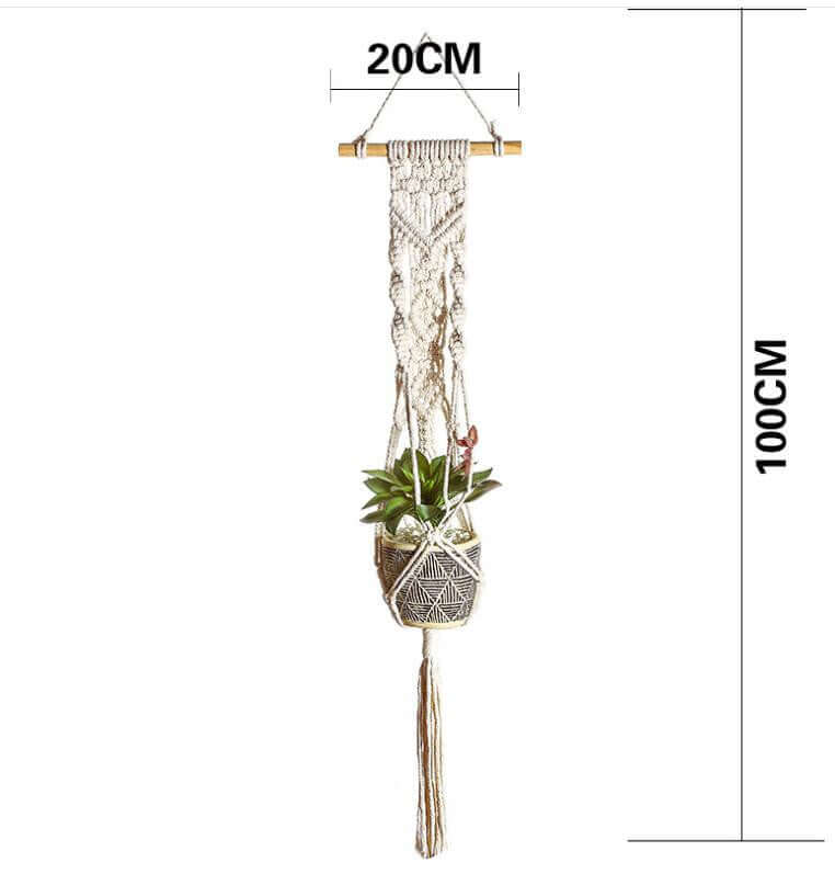 Wall hanging braided rope hanging basket - Homelune LTD home essentials and decor!