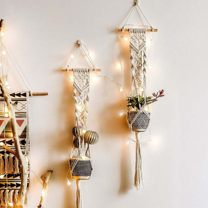 Wall hanging braided rope hanging basket - Homelune LTD home essentials and decor!