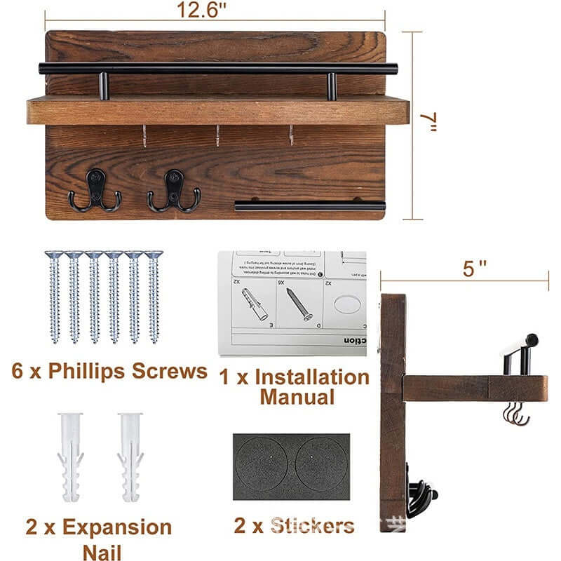 Wall-mounted Wooden Wall Shelf - Homelune LTD home essentials and decor!