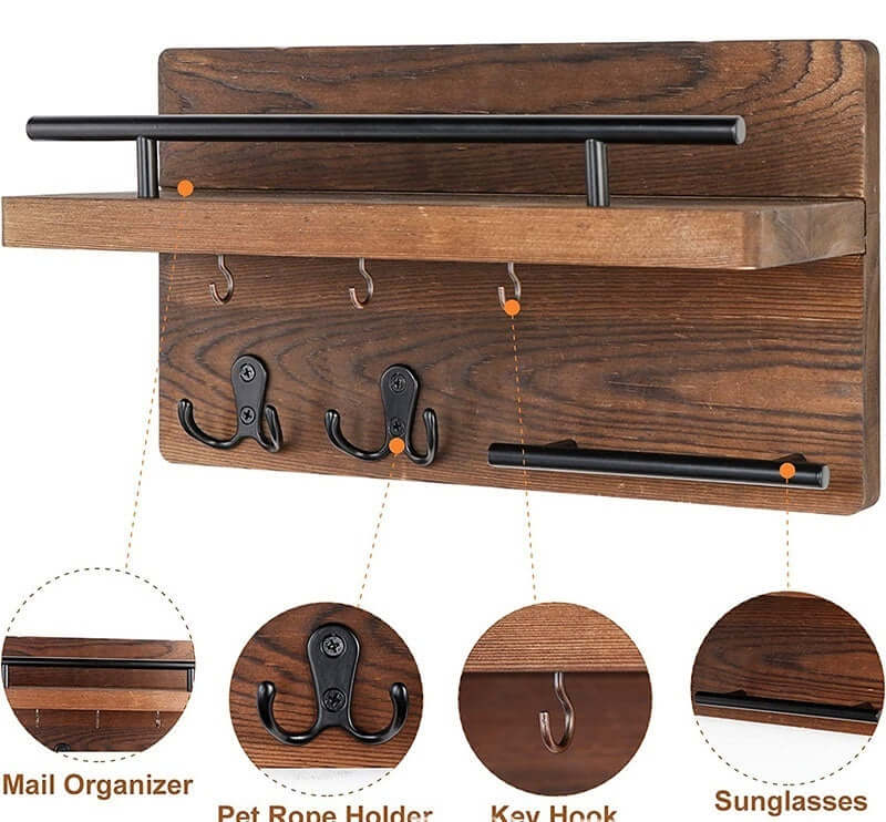 Wall-mounted Wooden Wall Shelf - Homelune LTD home essentials and decor!